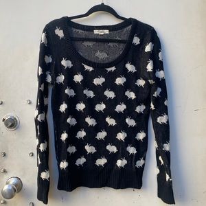 Cute warm bunny rabbit print sweater. Size medium from forever 21. Warm